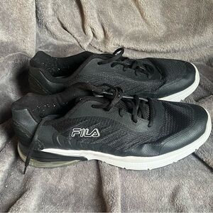 Fila Men's Black and White Athletic Shoes